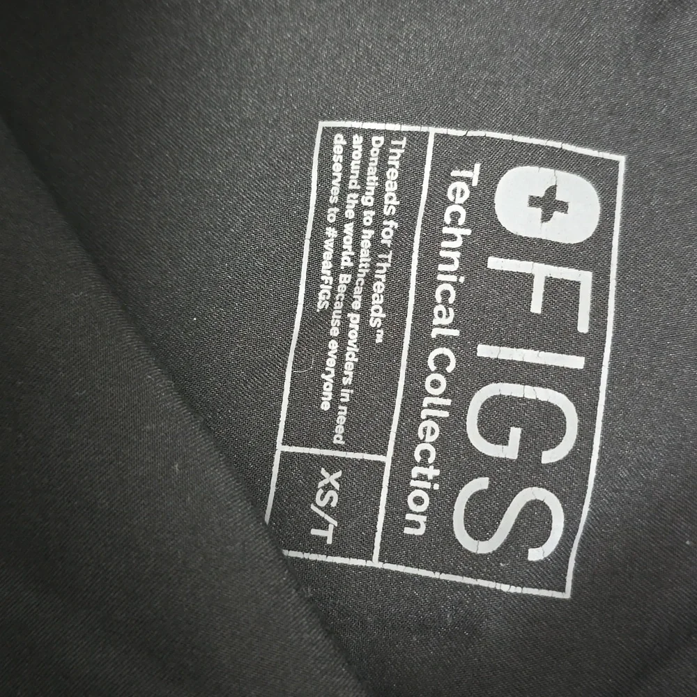 Figs Men's Black Jogger Sweatpants with Light Gray Drawstring